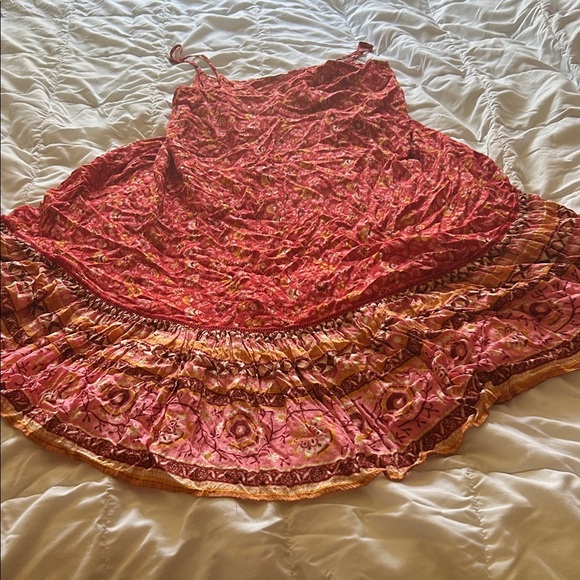 Spell & The Gypsy Floral Red Spaghetti Strap Dress - Picture 3 of 7